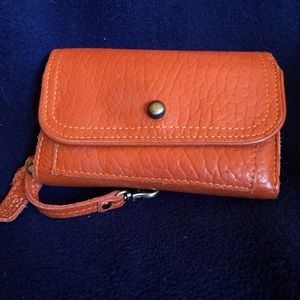 Lumi wallet in rust leather